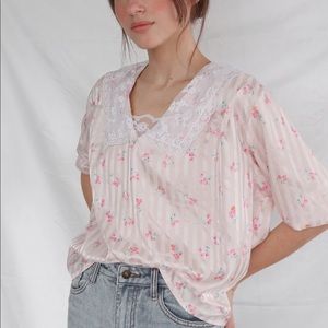 Vintage Floral Blouse